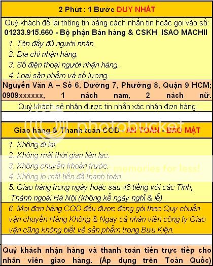 Các thức đặt mua hàng ISAO MACHII chữa trị Hôi Nách - Hôi Chân Phương thức đặt hàng ISAO MACHII