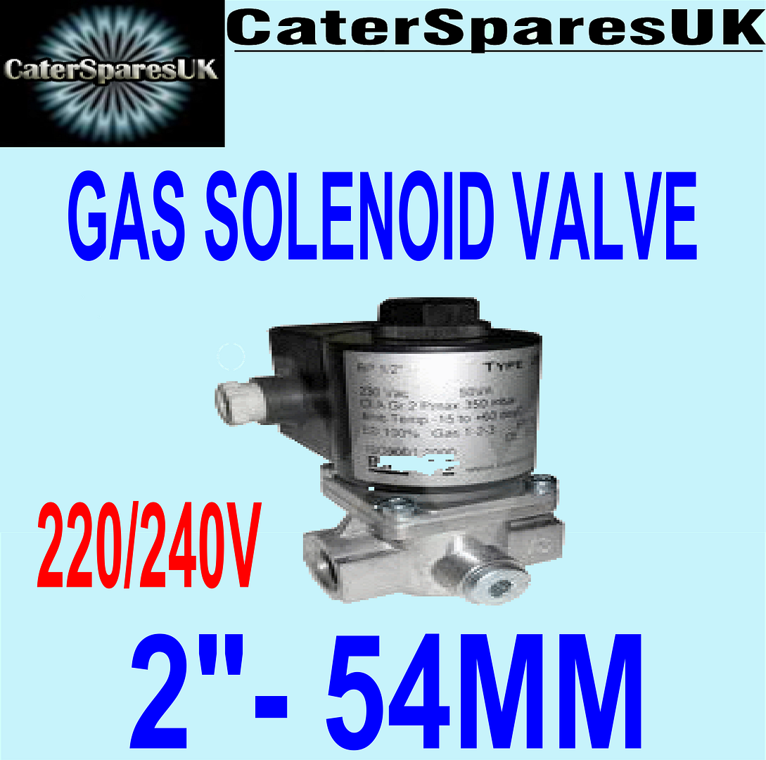 54mm 2" INCH COMMERCIAL GAS KITCHEN SOLENOID VALVE INTERLOCK SYSTEM 220
