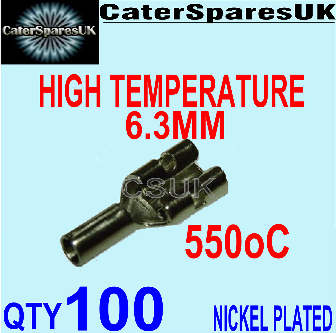 1/4" heat resistant 6.3mm female spade terminals high temp cable