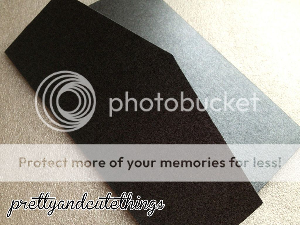 BLACK METALLIC SHIMMER WEDDING INVITATIONS DIY POCKET ENVELOPES FOLDER