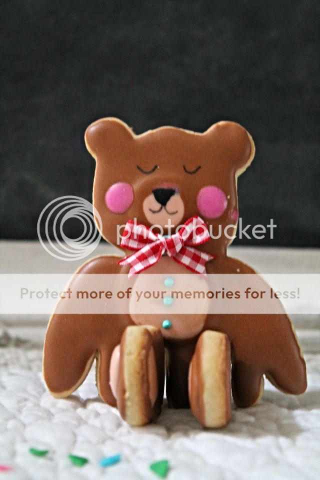 Teddy bear 3d cookie www.thecookiecouture.com